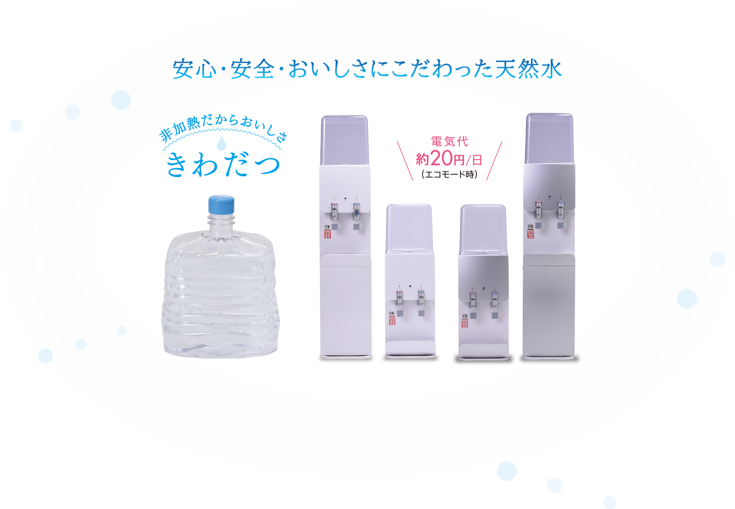 安心・安全・おいしさにこだわった天然水